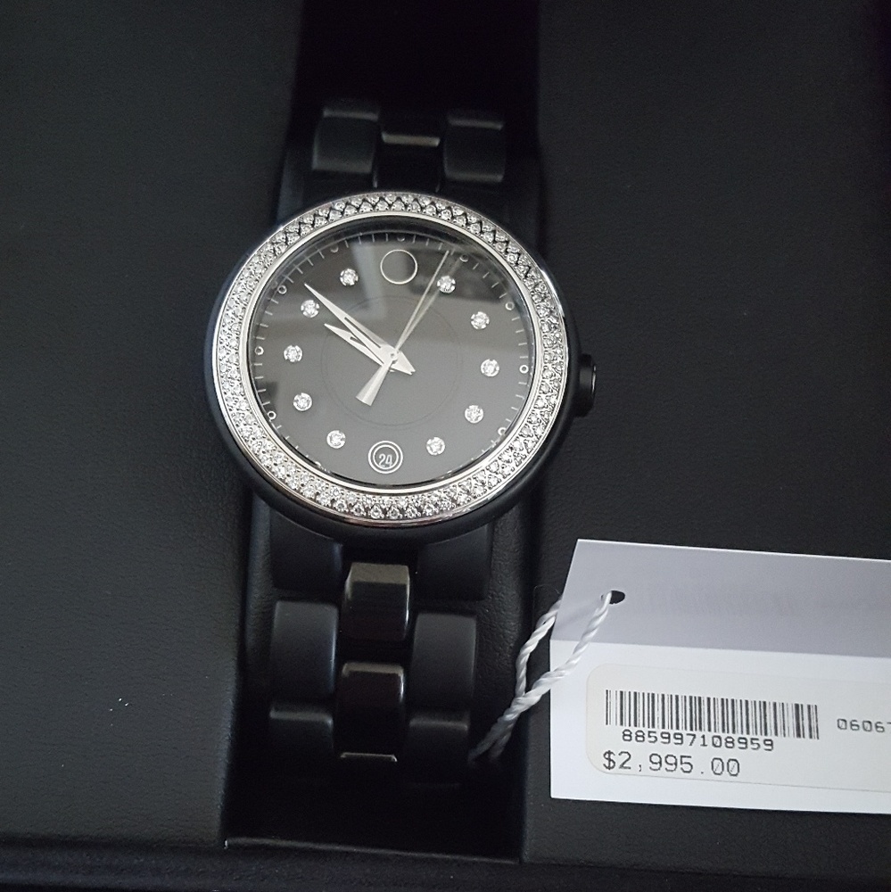 Womens Movado authentic diamond watch